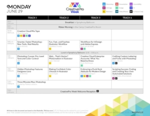 CreativePro Week 2026 Printable Agenda
