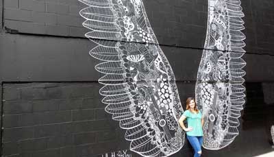 Nashville mural What Lifts You wings street art